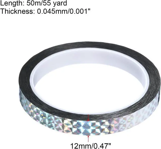 Alt view image 2 of 5 - PATIKIL Prism Tape 0.5 Inch x 55 Yards, Holographic Metalized Reflective Adhesive for Detailing Accent Wall Decor Art, Silver