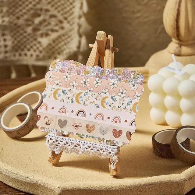 Alt view image 4 of 6 - Boho Washi Tape Set 10 Rolls Cute Masking Graphic Floral Pattern Decorative Tapes for Arts, DIY Crafts, Journals, Planners, Scrapbook, Wrapping (Warm)