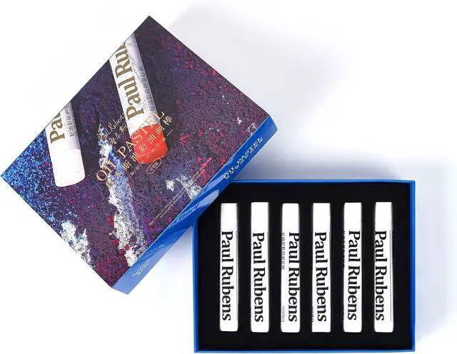 Main image of Paul Rubens White Oil Pastels for Artists, 6 Pack Soft Oil Pastels | Pure White Oil Pastels, Ultra Soft and Blendable. Ideal for Highlights, Clouds, Snow, Waves and Color Mixing