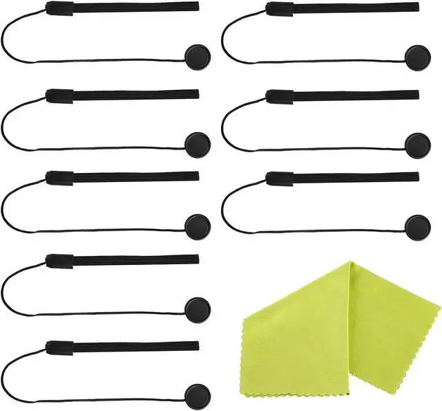 Alt view image 2 of 7 - Camera Lens Cap Keeper Lens Cap Holder Prevent Lens Cap Lost for DSLR SLR Camera Canon/Nikon/Sony/Panasonic/Fujifilm Camera with Microfiber Cleaning Cloth (8 Pack)