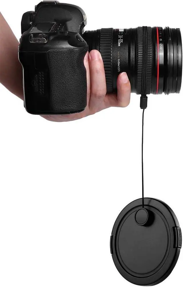 Alt view image 5 of 7 - Camera Lens Cap Keeper Lens Cap Holder Prevent Lens Cap Lost for DSLR SLR Camera Canon/Nikon/Sony/Panasonic/Fujifilm Camera with Microfiber Cleaning Cloth (8 Pack)