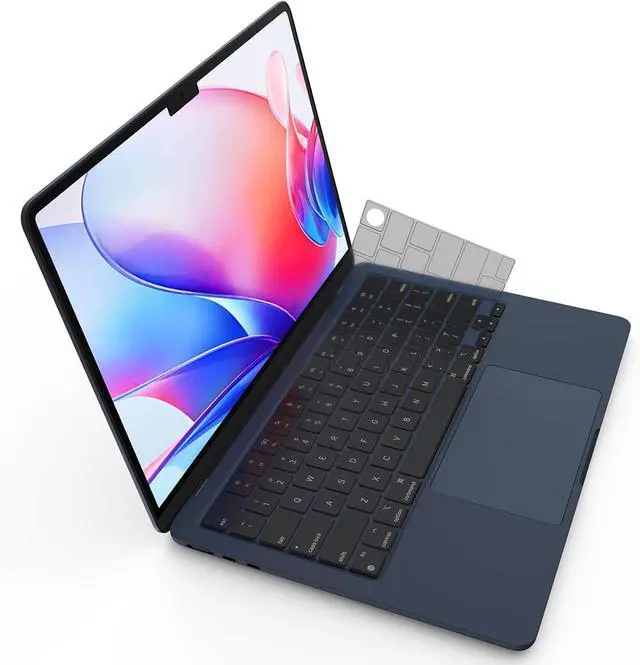 Main image of Soonjet Ultra Thin Keyboard Cover for MacBook Pro 14 16 & MacBook Air 13 15 | Premium TPU Protector for MacBook Pro 14/16 M1-M5 Pro/Max and MacBook Air 13/15 M2-M5, Touch ID Cutout, US ANSI Layout