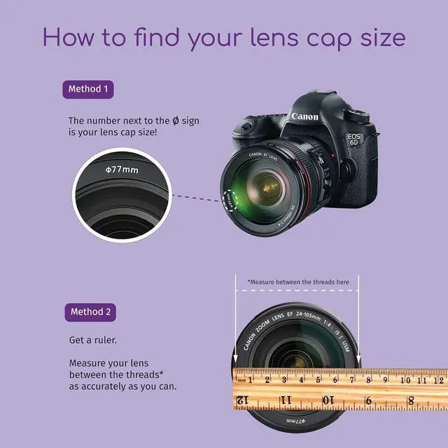 Alt view image 2 of 2 - Sides Pinch Snap-On Front Lens Cap/Cover Compatible with Canon, Nikon, Sony, Fujifilm Pentax All DSLR Lenses (49 MM)