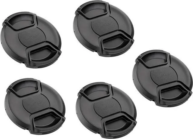 Main image of (5 Pcs Bundle) 55MM Front Lens Filter Snap On Pinch Cap, 55mm Lens Cap, 55 mm Protector Cover for DSLR SLR Camera Lense