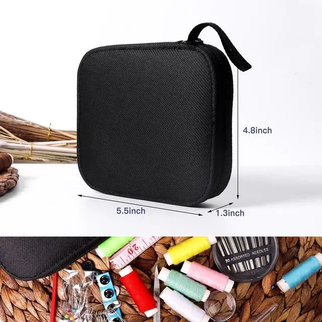 Alt view image 6 of 6 - JUNING Sewing Kit with Case Portable Sewing Supplies for Mom Grandma Women Men Teen Girls Boys Home Traveler, Adults, Beginner, Emergency, Contains Thread, Scissors, Needles,Measuring Tape and More