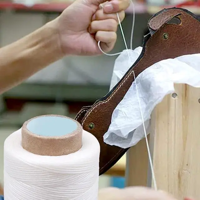 Alt view image 3 of 7 - 284Yards Leather Sewing Thread Waxed, Waxed Polyester Cord, Wax String | Waxed Thread for Bookbinding, Upholstery Thread Heavy Duty, Wax String for Leather Craft DIY/Bookbinding/Shoe Repairing
