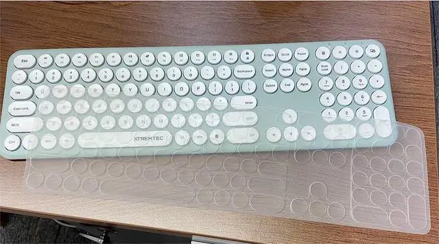 Alt view image 2 of 2 - Keyboard Skin Silicone Cover Dust-Proof Cover Replacement (Full Size), Compatible with K102, K102A- Only for Xtremtec Brand Keyboard Mouse Combo