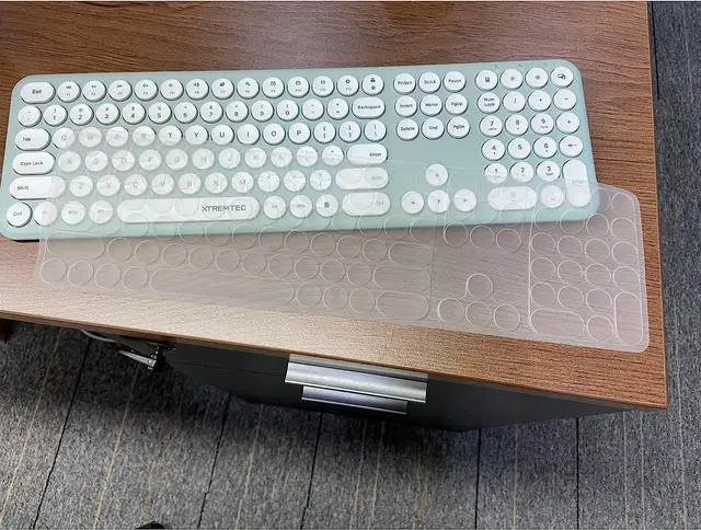 Main image of Keyboard Skin Silicone Cover Dust-Proof Cover Replacement (Full Size), Compatible with K102, K102A- Only for Xtremtec Brand Keyboard Mouse Combo