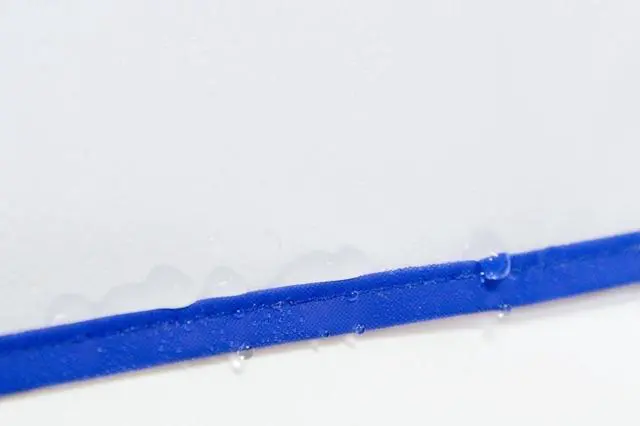 Main image of Keyboard Dust Cover, Covers Standard Size PC Keyboards, Silky Smooth Antistatic Vinyl, Translucent Coconut Cream Color with Blue Trim, Larger, (18W x2H x7D)