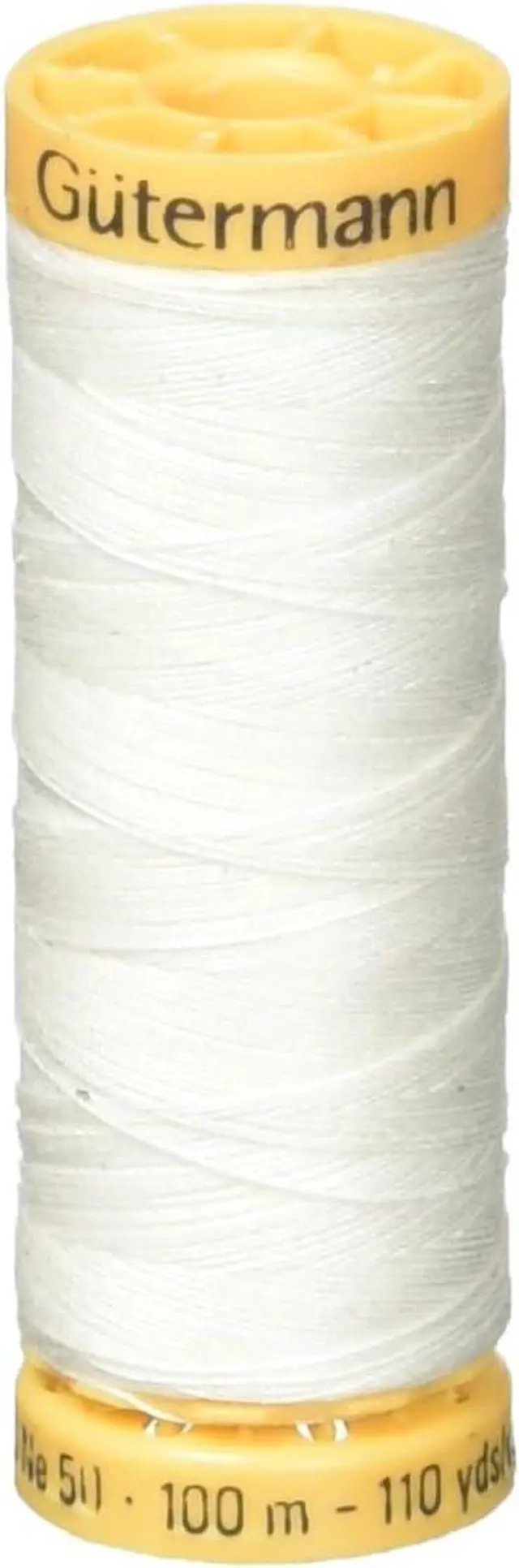 Main image of Gutermann Natural Cotton Thread 110yd, Nu White