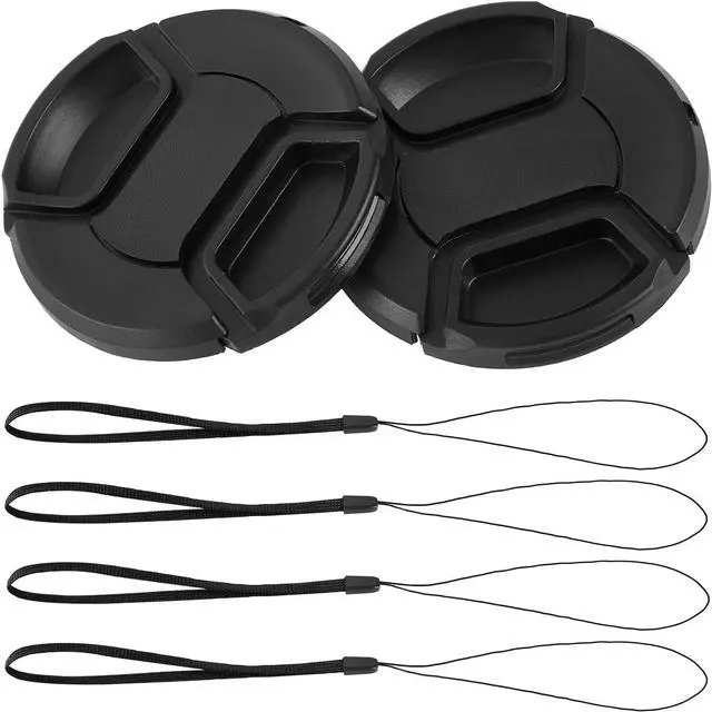 Main image of 2 Pack 52mm Center Pinch Front Lens Cap Compatible with Nikon DSLR Camera with 18-55mm or 55-200mm Lens, D3200 D3100 D3000 D5200 D5100 D5000 D90 D80 D60 D40 (52mm)