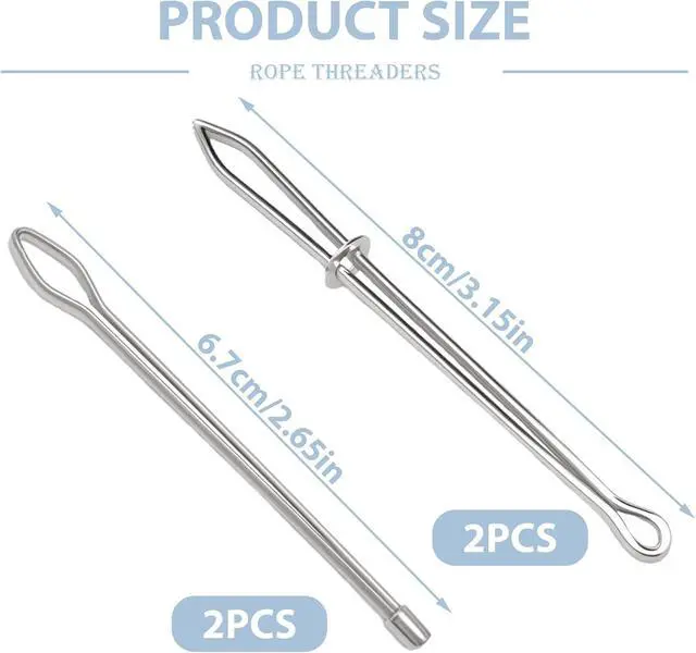 Alt view image 2 of 6 - 4 Pcs Bodkin Sewing Tool Rope Threader Clip Draw String Threader Tool Ezy-Pull Drawstring Tweezers Cording Elastic DIY Puller Easy Quick Insert for Sweatpants Hoodies Swim Trunks Sweatpant Pants