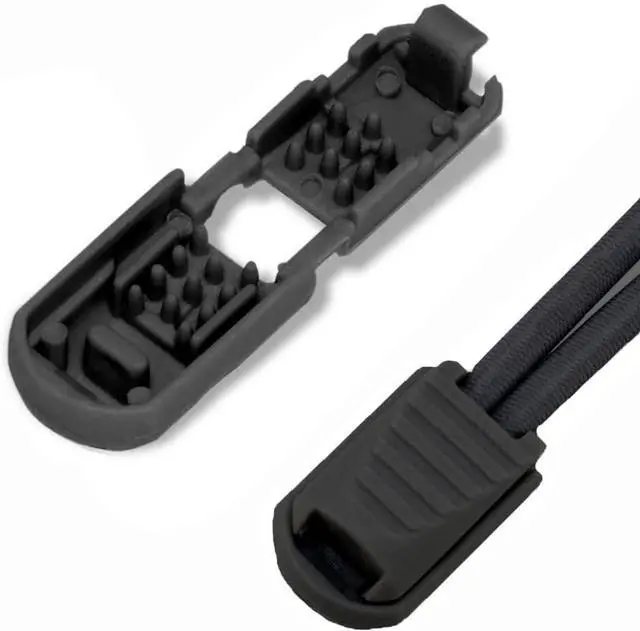 Main image of RJ-Sport Cord Ends, Elastic Shoe Lace End Clips | 12 PCS, Made of Premium Nylon, Ideal for Elastic Shoelace Locking Clamps Replacement