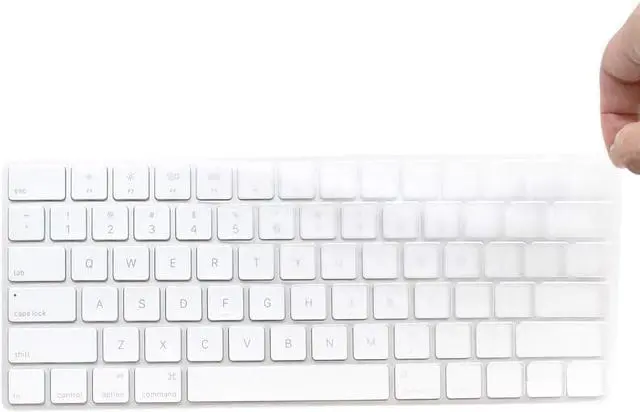 Alt view image 6 of 7 - ProElife Ultra Thin Silicone Keyboard Protector Cover Skin for Apple Magic Keyboard & Magic Keyboard 2 (U.S Version, Model: MLA22L/A-A1644, Without Numeric Keypad) (Transparent)