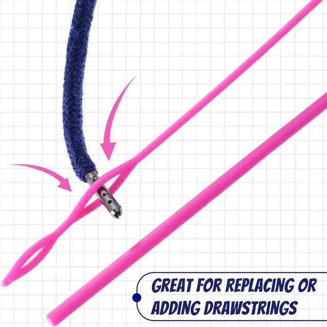 Alt view image 2 of 7 - Jetec 4 Pack Drawstring Cords Replacement Drawstrings, Navy Blue | Aglets Pre-tipped with Easy Threader, Fits Sweatpants Shorts Jackets Hoodies Pants, Round Braided Drawstring Cord Replacement