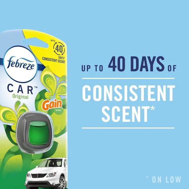 Alt view image 3 of 7 - Febreze AUTO Air Freshener, Odor-Fighting Automotive Vent Clip, Scented Car Accessories, Long Lasting for Strong Odors, New Car Scent, 2 Count
