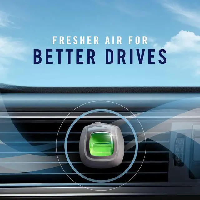 Alt view image 6 of 7 - Febreze AUTO Air Freshener, Odor-Fighting Automotive Vent Clip, Scented Car Accessories, Long Lasting for Strong Odors, New Car Scent, 2 Count