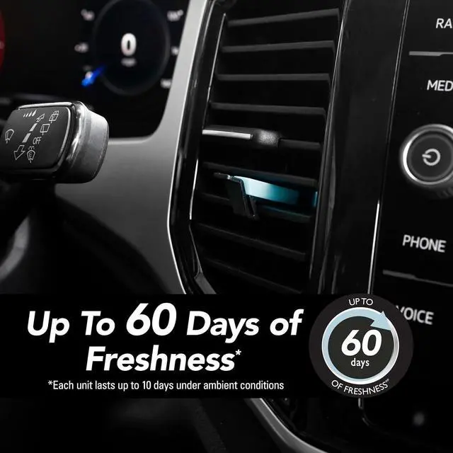 Alt view image 2 of 7 - Refresh Your Car! Auto Vent Sticks (Lightning Bolt/Ice Storm Dual Scent, Pack of 6)