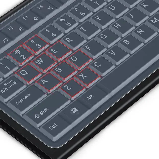 Alt view image 3 of 7 - (2 Pack) Universal Clear Anti-Dust Keyboard Skin Protector Cover for 104/107 Keys Standard Desktop Keyboard Reusable Waterproof Keyboard Cover