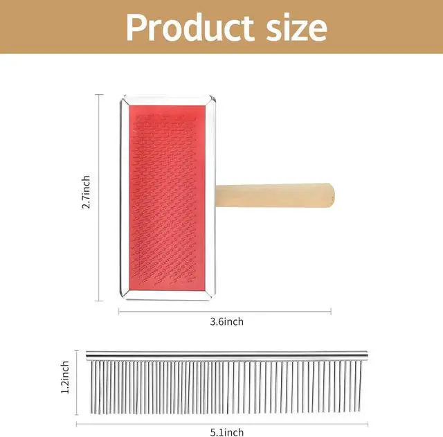 Alt view image 2 of 7 - 2 pack macrame fringe comb set stainless steel comb for making knitting cord rope macrame plant hangers wall hangings pets hair combing