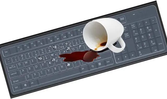 Alt view image 7 of 7 - (2 Pack) Universal Clear Anti-Dust Keyboard Skin Protector Cover for 104/107 Keys Standard Desktop Keyboard Reusable Waterproof Keyboard Cover