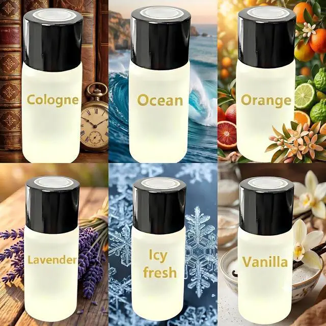 Alt view image 2 of 6 - Car Air Freshener Refills Set of 6 (10 ml each), Universal Fit for Air Vent Smart Car Fresheners, Refreshing and Pleasant Scent (Cologne+Ocean+Orange+Lavender+Icy fresh+Vanilla)