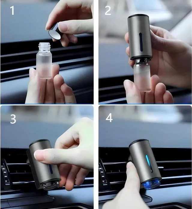 Alt view image 4 of 6 - Car Air Freshener Refills Set of 6 (10 ml each), Universal Fit for Air Vent Smart Car Fresheners, Refreshing and Pleasant Scent (Cologne+Ocean+Orange+Lavender+Icy fresh+Vanilla)