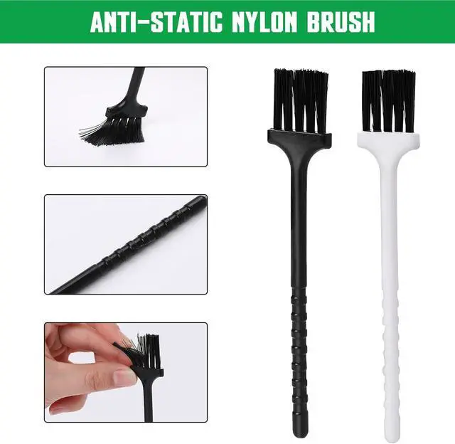 Alt view image 3 of 7 - 2PCS Keycap Puller and Switch Puller with 2PCS Keyboard Brush, Keycap Remover Switch Puller Mechanical Stainless Steel Keyboard Remover Keyboard Cleaning and Fixing Tool for Mechanical Keyboard