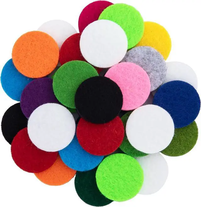 Main image of HINZIC 30Pcs Random Color Car Air Freshener Refill Felt Pads, 22x3.7mm Unscented Air Freshener Replacement Round Oil Perfumes Refill Tablets for Car Diffusers Air Freshener Vent Clips