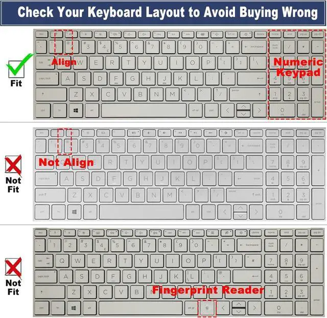 Alt view image 2 of 7 - Keyboard Cover for 15.6 17.3 HP Laptop 15-eg 15-er 15t-fd 15z-fc 17-cn/cp 15-er1051cl 15t-fd000 15z-fc000 15-fd0097nr fd0047nr 15-er1047nr 15-er1071cl 15-er0097nr er0056 17-cn2063cl 17-cp1035cl-GB