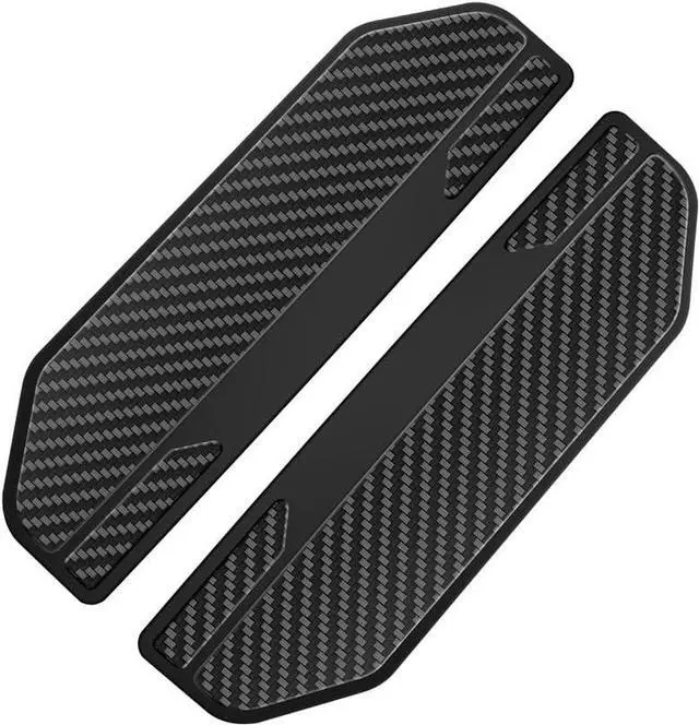 Alt view image 2 of 7 - 2PCS Universal Snap-On Side Mirror Rain Guards | Car Mirror Rain Visor Eyebrow Cover, Carbon Fiber Waterproof Protector for SUV, Truck, RV, Vehicle Accessories