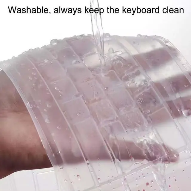 Alt view image 5 of 7 - Universal Clear Desktop Computer Keyboard Protection Skin Protector Cover for PC 104/107 Keys Standard Keyboard,Ultra Thin Desktop PC Silicone Waterproof Dustproof Keyboard Cover (Type-A)