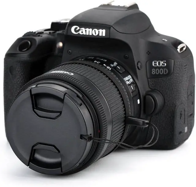 Alt view image 4 of 6 - 2-Pack 58mm Front Lens Cap Cover with Keeper for 58mm DSLR Mirrorless Lens | for Canon EOS Rebel T7 T6 T5 T100 4000D 2000D SL3 SL2 SL1 T8i T7i T6s T6i T5i T4i T3i T2i with EF-S 18-55mm Kit Lens & More