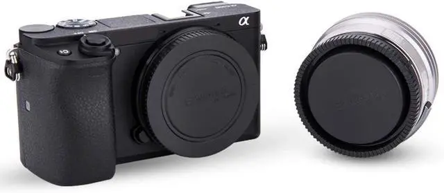 Alt view image 5 of 7 - 2-Pack E-Mount Body Cap & Rear Lens Cover Kit for Sony Cameras & Lenses | for Sony A6700 A6600 A6500 A6400 A6300 A6100 ZV-E10 II ZV-E1 A7 A7II A7III A7IV A7V A7R A7RII A7RIII A7RIV A7RV A7RVI & More