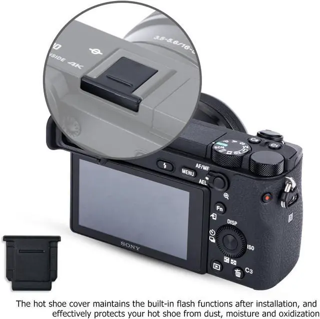 Alt view image 6 of 7 - 2-Pack E-Mount Body Cap & Rear Lens Cover Kit for Sony Cameras & Lenses | for Sony A6700 A6600 A6500 A6400 A6300 A6100 ZV-E10 II ZV-E1 A7 A7II A7III A7IV A7V A7R A7RII A7RIII A7RIV A7RV A7RVI & More