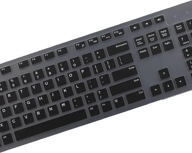 Alt view image 4 of 7 - Keyboard Cover Skin for Dell KM636 KB216 KB216t KB216d KB216p Wired & Wireless Keyboard, Dell Optiplex 5250 3050 3240 5460 7450 7050, Dell Inspiron Desktop 24" 27" 5400 5490 7700 7790 3475 3670 3477