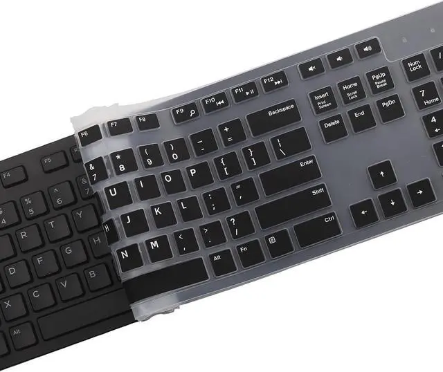 Alt view image 6 of 7 - Keyboard Cover Skin for Dell KM636 KB216 KB216t KB216d KB216p Wired & Wireless Keyboard, Dell Optiplex 5250 3050 3240 5460 7450 7050, Dell Inspiron Desktop 24" 27" 5400 5490 7700 7790 3475 3670 3477