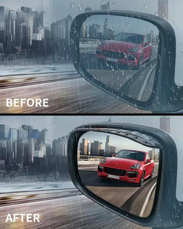 Alt view image 2 of 7 - YONGMING Rear View Mirror Visor Guards Carbon Fiber Look Universal 2 Pack | Carbon fiber look mirror visor guards fit most cars, trucks and SUVs, helping protect side mirrors with a sporty look.