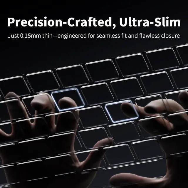 Alt view image 3 of 7 - TALLYOO Keyboard Cover for MacBook Air 13.6"/15" & Pro 14"/16" | US | US Layout | Premium TPU | 0.11mm Ultra-Thin | Skin-Friendly Feel | High Transparency | Air & Pro M5M1 (20262021)
