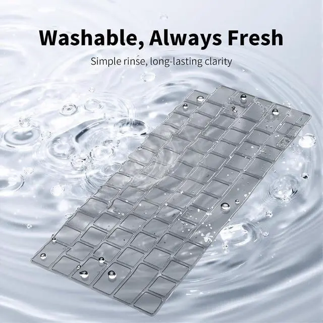 Alt view image 7 of 7 - TALLYOO Keyboard Cover for MacBook Air 13.6"/15" & Pro 14"/16" | US | US Layout | Premium TPU | 0.11mm Ultra-Thin | Skin-Friendly Feel | High Transparency | Air & Pro M5M1 (20262021)