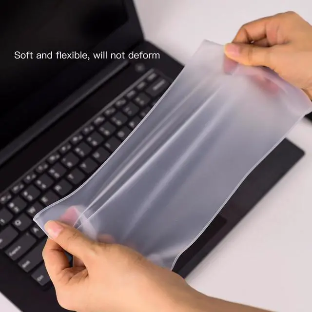 Alt view image 7 of 7 - Universal Keyboard Cover Skin for Standard Size PC Computer Desktop Keyboard Ultra Thin Silicone Waterproof Dustproof Keyboard Cover Skin Protector, Clear (Size: 17.7" x 5.5")