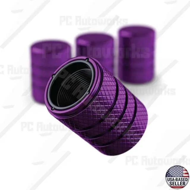 Alt view image 3 of 7 - Aluminum Tire Valve Stem Caps Anti-Rust, Premium Anodized Aluminum, Corrosion-Resistant, Easy Install, Universal Fit for Car, Truck, Bike, SUV 1 Pack/Set of 4 (Plum Purple)