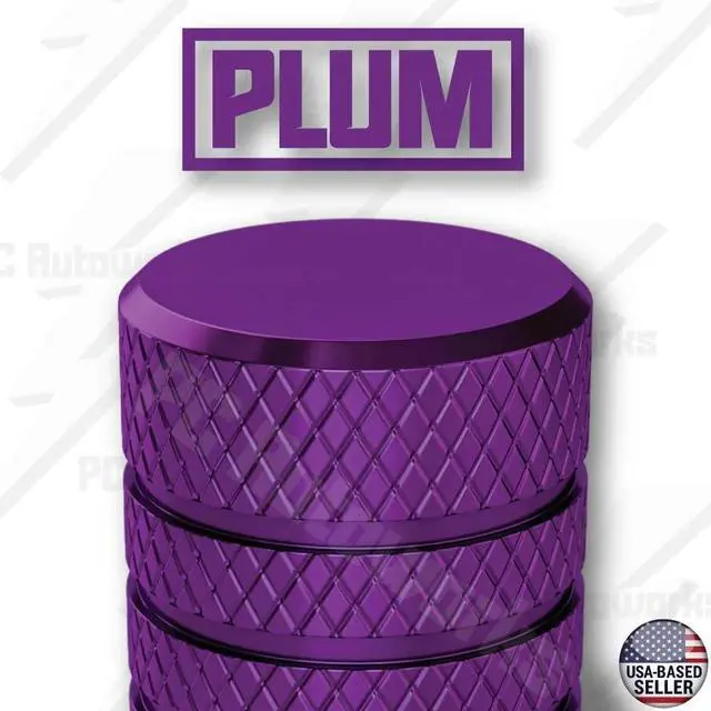 Alt view image 4 of 7 - Aluminum Tire Valve Stem Caps Anti-Rust, Premium Anodized Aluminum, Corrosion-Resistant, Easy Install, Universal Fit for Car, Truck, Bike, SUV 1 Pack/Set of 4 (Plum Purple)