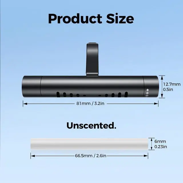 Alt view image 5 of 7 - QCEQEC 2-Pack Car Essential Oil Diffuser with 12 Refill Sticks Black | Fragrance Perfume Diffuser for car, air vent, office, cloakroom, or bedroom. Compact with fast diffusion; easy to use.