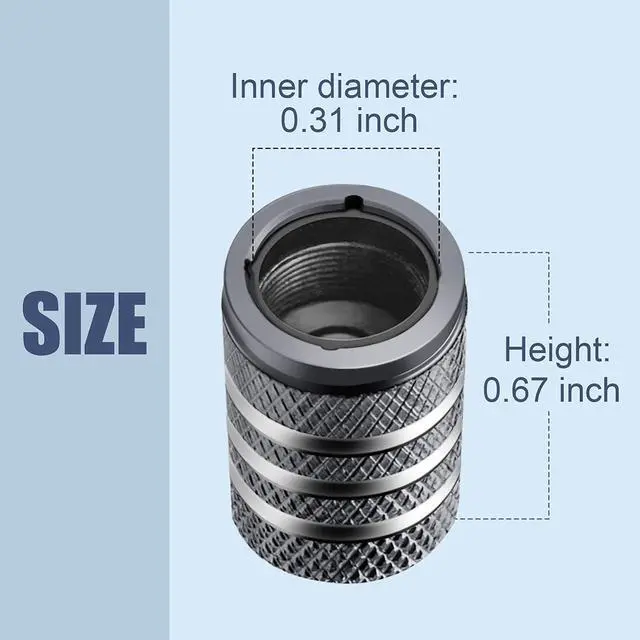 Alt view image 3 of 6 - DECURCAR Tire Valve Stem Caps 5 Pack Universal - Gray | Tire Air Caps Aluminum with Plastic Liner TPMS Safe Corrosion Resistant Dust Proof Universal for Car Truck Motorcycle Bike