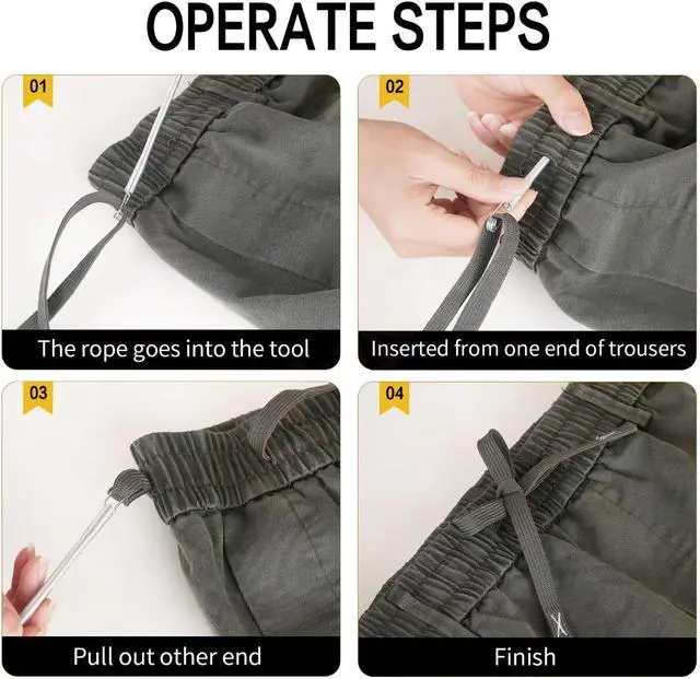 Alt view image 3 of 7 - XMLINPER 3PCS Spring Drawstring Threader Tool-Rope Threader Clip for Drawstring Replacement for Hoodies,Pants (3)