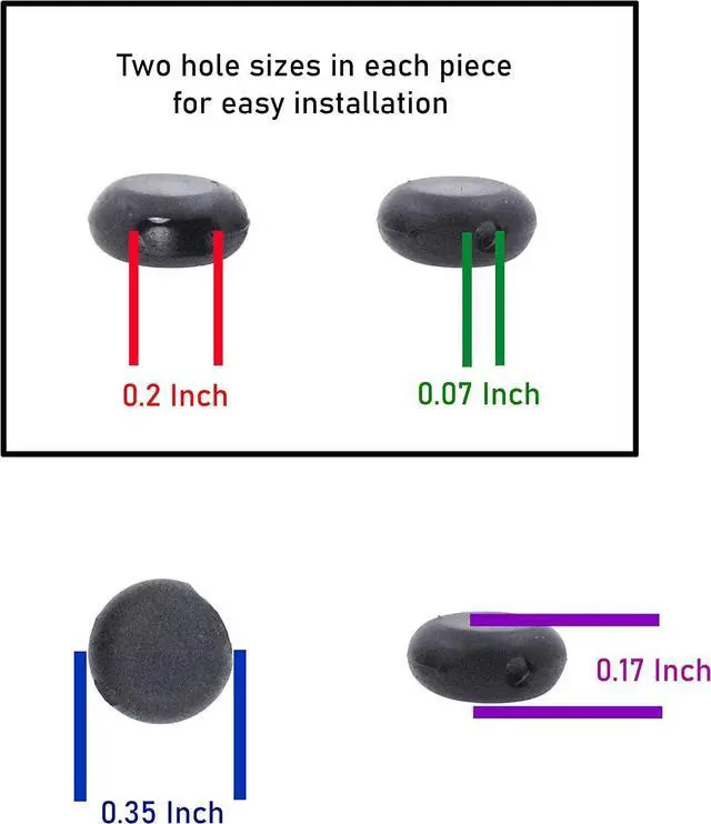 Alt view image 2 of 6 - Mandala Crafts Black Face Mask Adjusters Ear Loops Elastic Cord Locks | 200 PCs, Durable Donut-Shaped Silicone, Soft, Ear Savers, Toggle Buckles, Tighteners for All Mask Straps, Ties, Drawstrings