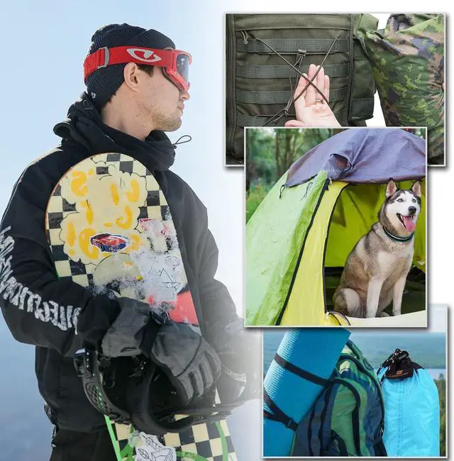 Alt view image 4 of 7 - CooBigo Plastic Cord Locks for Paracord Drawstring Clip, Spring Toggle Cord Stopper Sweatpant Hat Gloves Hoodie String Lock