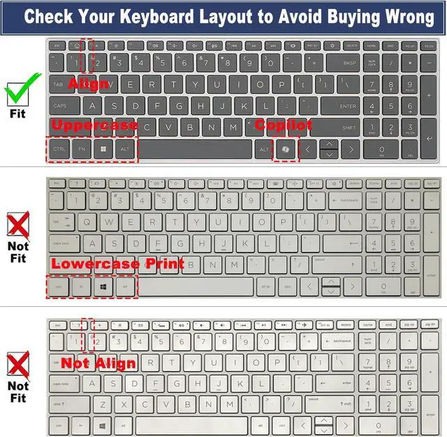 Alt view image 2 of 7 - Keyboard Cover for 2026 2025 2024 HP 15.6 inch Laptop 15-fc 15-fd Series, HP 15z-fc000/fc100 15t-fd100 15t-fd000 15-fd0123dx 15-fd0127dx 15-fd0125dx 15-fc0146dx 15-fc0057wm fd0023dx fd0083wm fc0093dx