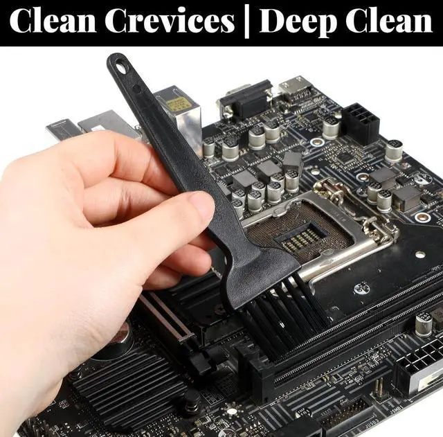 Alt view image 6 of 7 - 11 Pcs Mini Keyboard Cleaning Brushes Kit, Mini Anti Static Brush with Keycap Puller Tweezers, Dust Cleaning Brushes for Electronic Devices Computer Motherboard Fans Camera Small Space